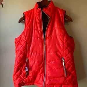 Brown Hot Pink Reversible Vest Large